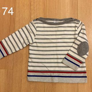 プチバトー(PETIT BATEAU)のプチバトー　petit bateau   ロングTシャツ　カットソー　74cm(Ｔシャツ)