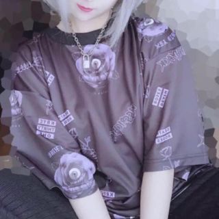 ミルクボーイ(MILKBOY)のKRY BARADARAKE 薄紫薔薇 BIG Tシャツ    薔薇　ROSE(Tシャツ/カットソー(半袖/袖なし))