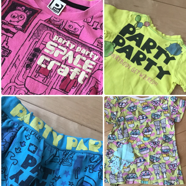 PARTYPARTY(パーティーパーティー)のParty Party Tシャツ　100㎝と110㎝ キッズ/ベビー/マタニティのキッズ服男の子用(90cm~)(Tシャツ/カットソー)の商品写真