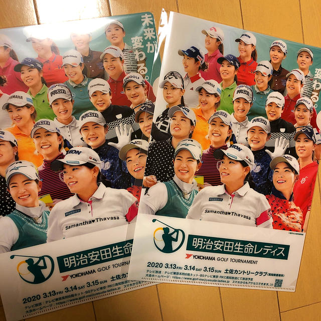 女子プロゴルファークリアファイル2枚セット エンタメ/ホビーのタレントグッズ(スポーツ選手)の商品写真