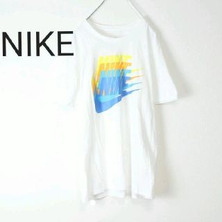 ナイキ(NIKE)の美品 NIKE ビッグロゴ 半袖 Tシャツ ビッグスウォッシュ 白 ホワイト(Tシャツ/カットソー(半袖/袖なし))