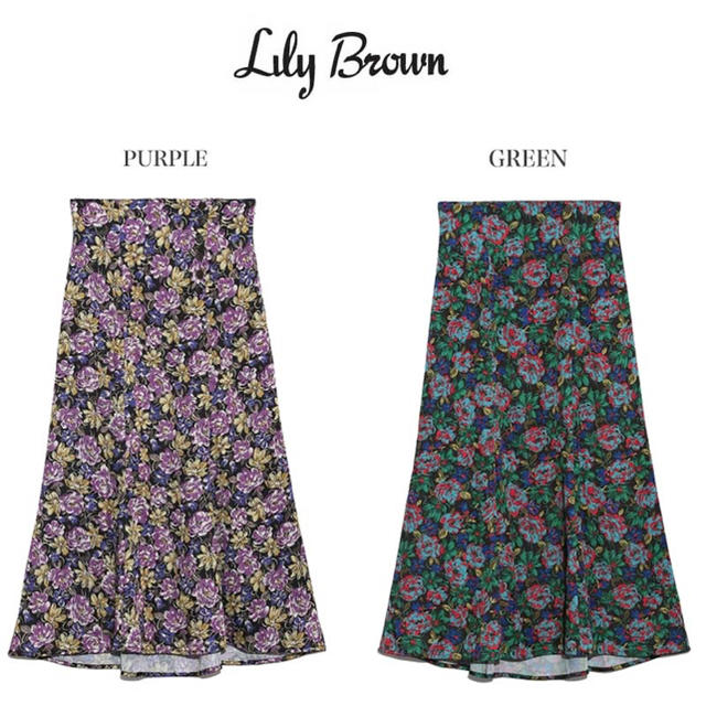 Lily Brown(リリーブラウン)の花柄マーメードスカート レディースのスカート(ロングスカート)の商品写真