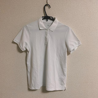 ユニクロ(UNIQLO)の白　ポロシャツ(シャツ/ブラウス(半袖/袖なし))