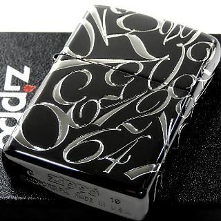 ジッポー(ZIPPO)の送料無料☆zippo☆5面連続彫り☆マルチダイヤル☆ブラック/シルバー☆ジッポ(タバコグッズ)