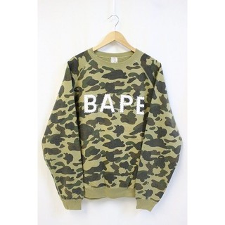 アベイシングエイプ(A BATHING APE)のラインストーンスウェット緑カモ(スウェット)