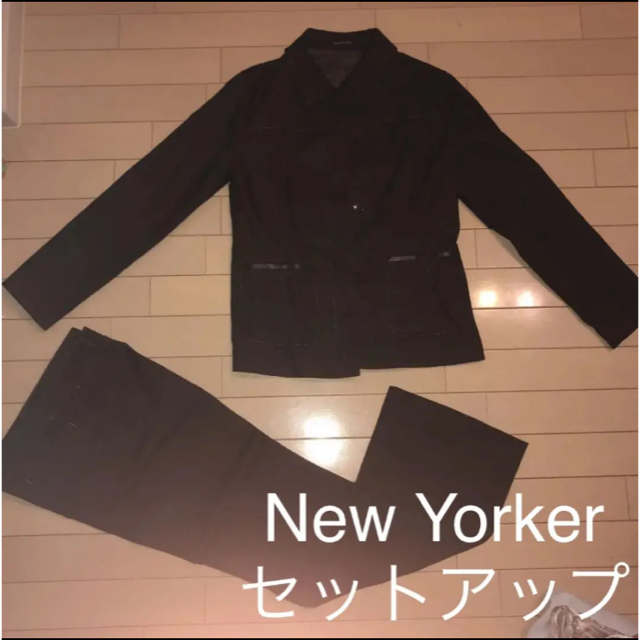 NEWYORKER(ニューヨーカー)のNewYorker 美品　パンツスーツ　セットアップ　スーツ　ブラウン レディースのフォーマル/ドレス(スーツ)の商品写真