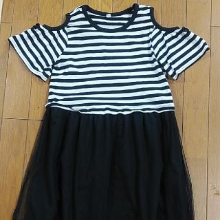 Non様専用　ボーダー×シフォンワンピース　セット(ワンピース)