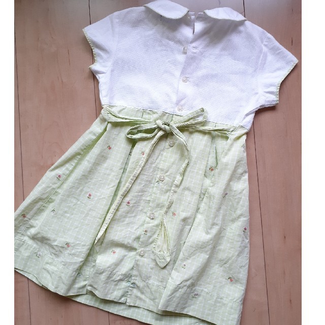 Ralph Lauren(ラルフローレン)の110サイズ／女の子夏服半袖／刺繍がかわいいワンピース キッズ/ベビー/マタニティのキッズ服女の子用(90cm~)(ワンピース)の商品写真