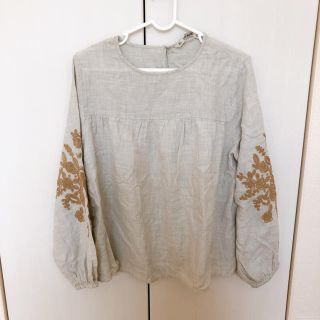 ザラ(ZARA)のZARA チュニックブラウス　ベージュ　L(チュニック)