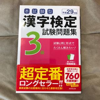 本試験型漢字検定３級試験問題集 平成２９年版(資格/検定)