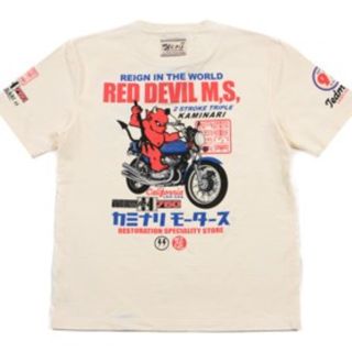 テッドマン(TEDMAN)のﾃｯﾄﾞﾏﾝ×ｶﾐﾅﾘﾓｰﾀｰｽ/ﾏｯﾊⅢ/Tｼｬﾂ/白/tdkmt-16/(Tシャツ/カットソー(半袖/袖なし))