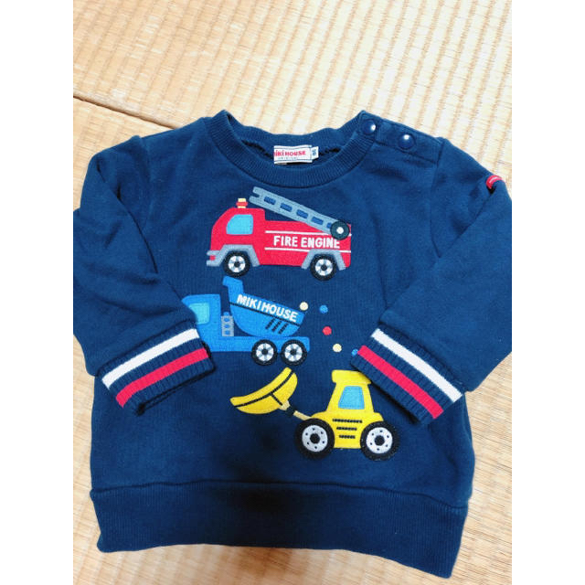 新品　ミキハウス　プッチー　車　90  長袖Tシャツ　ズボン