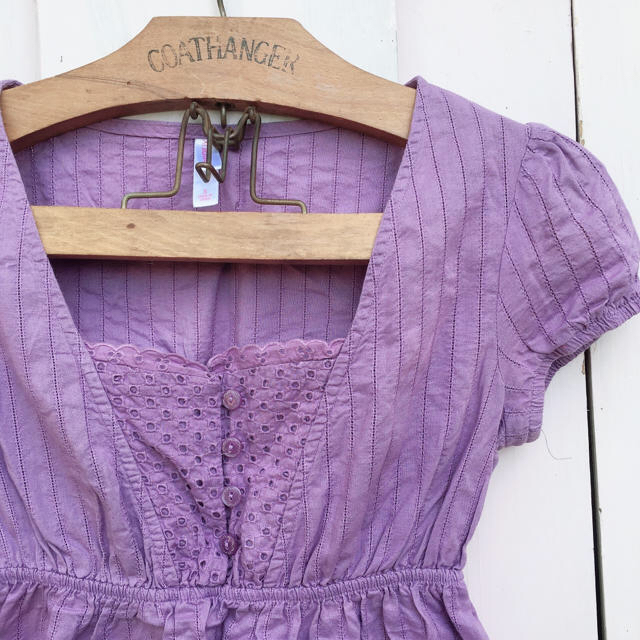 Lochie(ロキエ)のused ＊  purple  blouse レディースのトップス(シャツ/ブラウス(半袖/袖なし))の商品写真