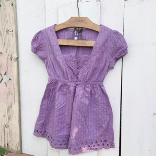 ロキエ(Lochie)のused ＊  purple  blouse(シャツ/ブラウス(半袖/袖なし))