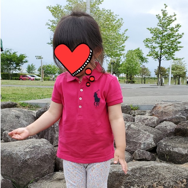 POLO RALPH LAUREN(ポロラルフローレン)の【Ralph Lauren】Big Pony ストレッチメッシュ ポロシャツ キッズ/ベビー/マタニティのキッズ服女の子用(90cm~)(Tシャツ/カットソー)の商品写真