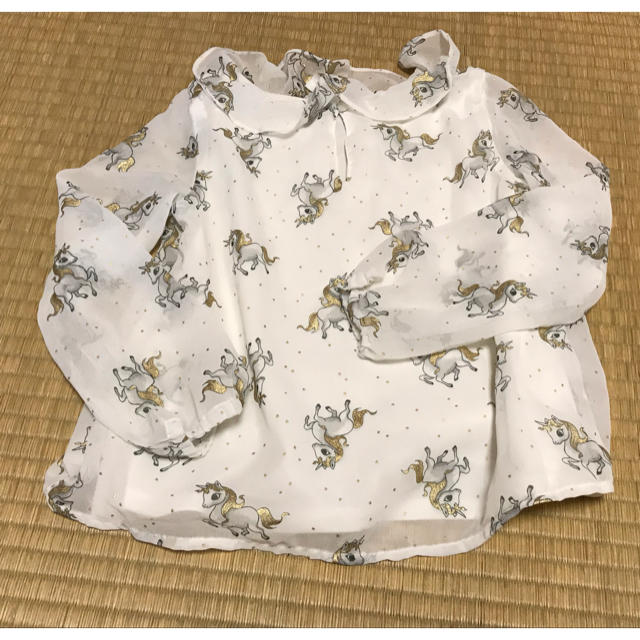 H&M(エイチアンドエム)のシフォン ブラウス 120センチ キッズ/ベビー/マタニティのキッズ服女の子用(90cm~)(ブラウス)の商品写真