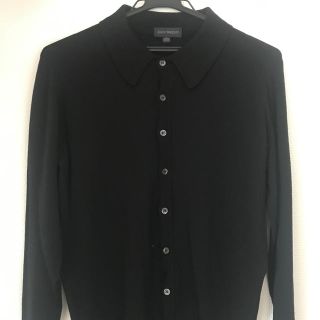 ジョンスメドレー(JOHN SMEDLEY)の新品同様！JOHN SMEDLEY ジョンスメドレー　カーディガン　ブラック　s(カーディガン)