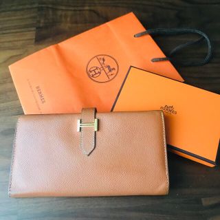 エルメス(Hermes)のゼットK様専用！HERMES エルメス ベアン 長財布 茶色 ブラウン 正規品(財布)