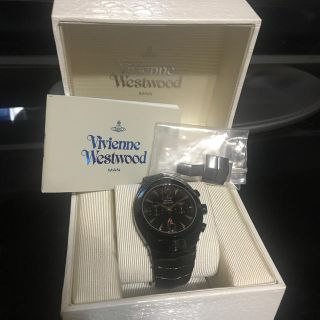 ヴィヴィアンウエストウッド(Vivienne Westwood)の【正規美品】ヴィヴィアンウエストウッド　アーマーリングウォッチ　ブラック(腕時計(アナログ))