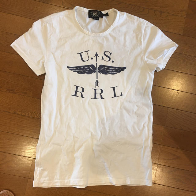 RRL(ダブルアールエル)のラルフローレン メンRRL Sサイズ ホワイトTシャツ ロゴTシャツ メンズのトップス(Tシャツ/カットソー(半袖/袖なし))の商品写真