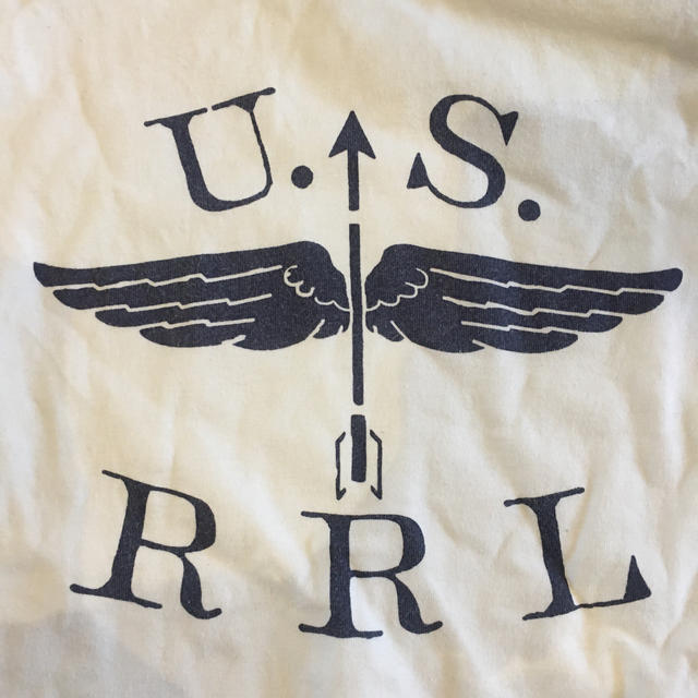 RRL(ダブルアールエル)のラルフローレン メンRRL Sサイズ ホワイトTシャツ ロゴTシャツ メンズのトップス(Tシャツ/カットソー(半袖/袖なし))の商品写真