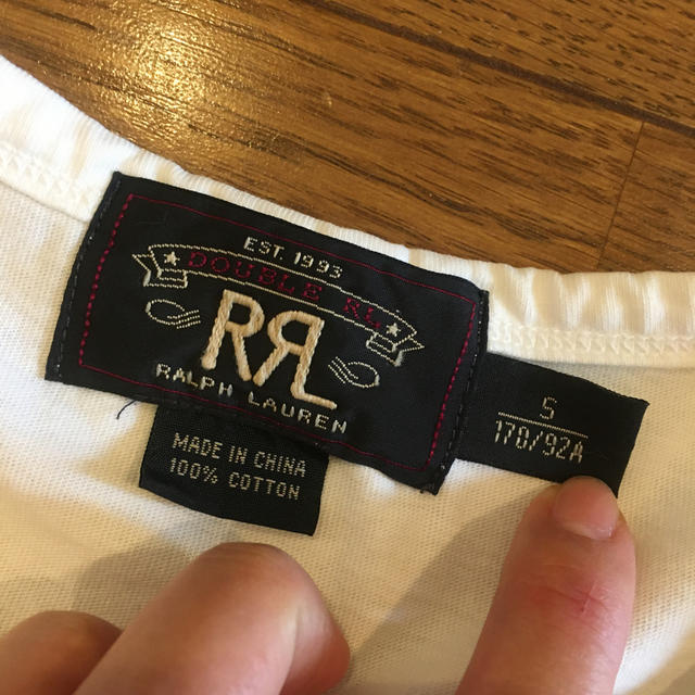 RRL(ダブルアールエル)のラルフローレン メンRRL Sサイズ ホワイトTシャツ ロゴTシャツ メンズのトップス(Tシャツ/カットソー(半袖/袖なし))の商品写真