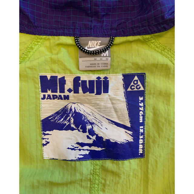 NIKE(ナイキ)のNIKE ACG 名山シリーズ ナイロンシェル Mサイズ ビンテージ 富士山 メンズのジャケット/アウター(ナイロンジャケット)の商品写真