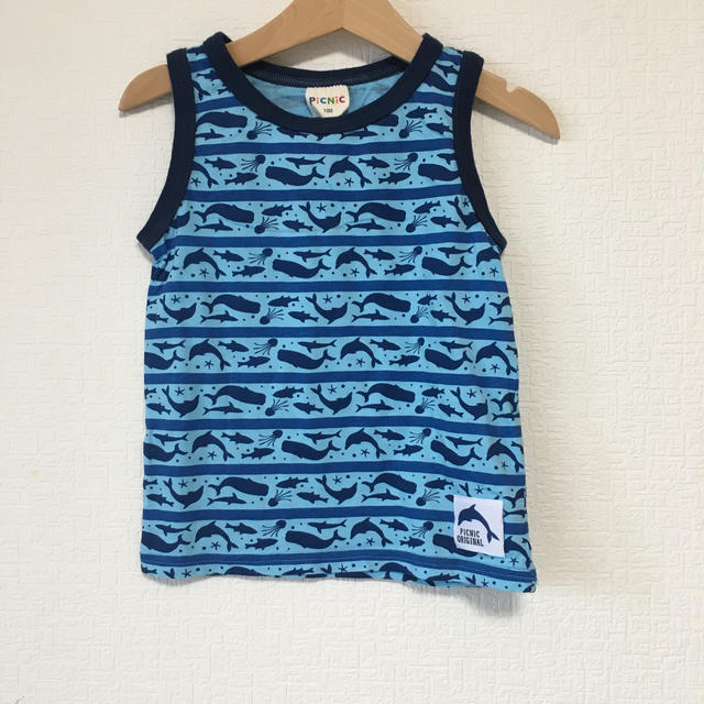 タンクトップ100 キッズ/ベビー/マタニティのキッズ服男の子用(90cm~)(Tシャツ/カットソー)の商品写真