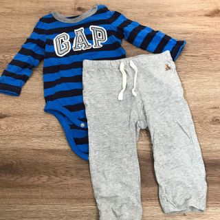 ベビーギャップ(babyGAP)のbaby GAP ロンパースセットブルー(ロンパース)