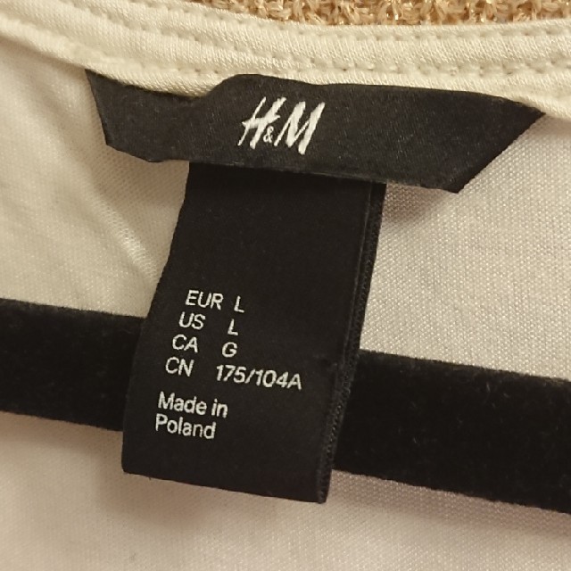 H&H(エイチアンドエイチ)の【新品】H&M カットソー Ｌサイズ レディースのトップス(カットソー(半袖/袖なし))の商品写真