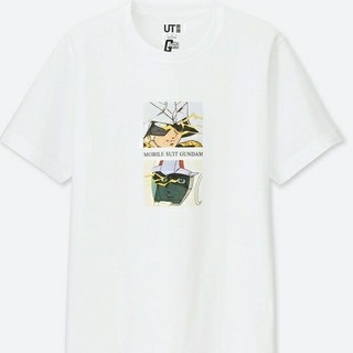 UNIQLO　ガンダムTシャツ　アムロ&シャア　M(Tシャツ/カットソー(半袖/袖なし))