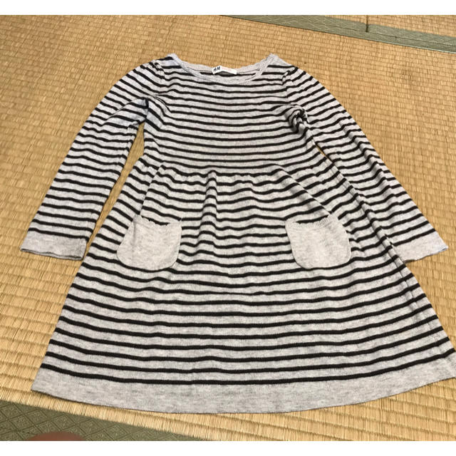 H&M(エイチアンドエム)のニット ワンピース 120センチ キッズ/ベビー/マタニティのキッズ服女の子用(90cm~)(ワンピース)の商品写真