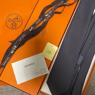 エルメス(Hermes)のHERMES ネクタイ　ダークネイビー(ネクタイ)