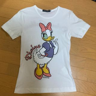 ドルチェアンドガッバーナ(DOLCE&GABBANA)のレア　ドルチェ&ガッバーナ　デイジー　バックロゴTシャツ　ディズニー(Tシャツ(半袖/袖なし))