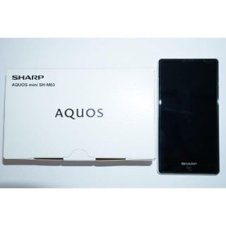 シャープ(SHARP)のSH-M03 SHARP AQUOS mini ホワイト simフリー(スマートフォン本体)