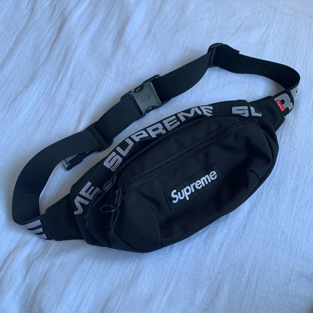 バッグ18ss Supreme Waist Bag ウエストバッグ Black 美品