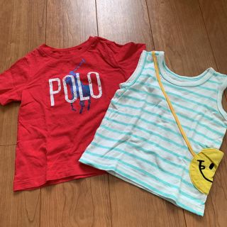 ポロラルフローレン(POLO RALPH LAUREN)の赤のラルフローレン半袖、タンクトップ(Tシャツ/カットソー)