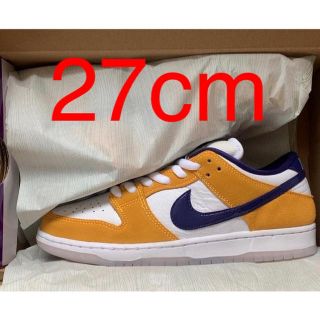 ナイキ(NIKE)のnike dunk sb low レザーオレンジ　27cm(スニーカー)