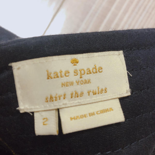 Kate Spade ネイビー　ウエストリボン　スカート レディースのスカート(ひざ丈スカート)の商品写真