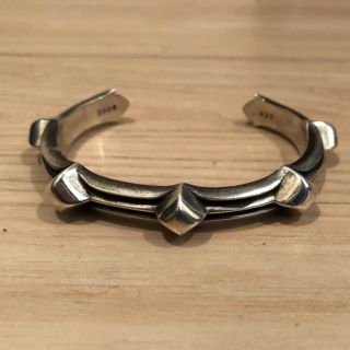 クロムハーツ(Chrome Hearts)の定価38万！ クロムハーツ ◆ ワックスドパンクカフ バングル(バングル/リストバンド)