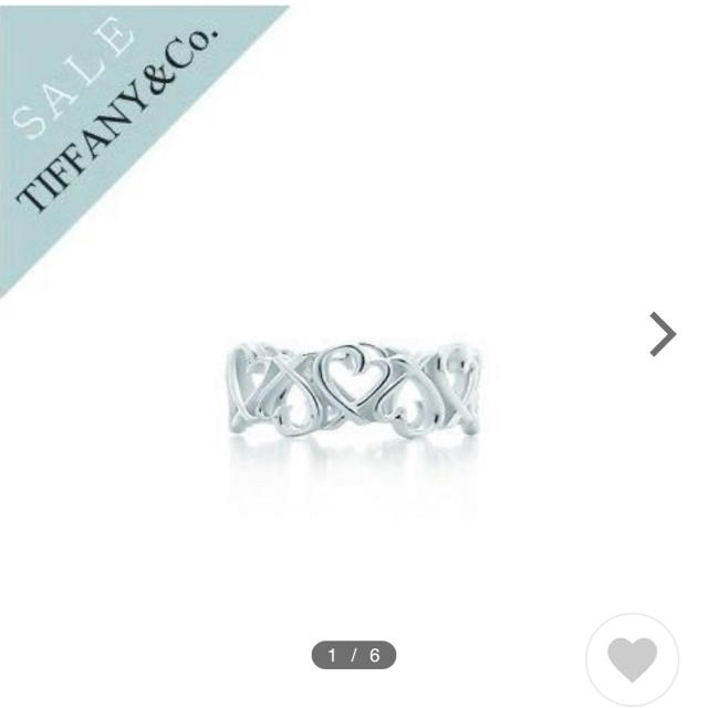 Tiffany & Co.(ティファニー)のハート❤️指輪 レディースのアクセサリー(リング(指輪))の商品写真