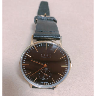 ノット(KNOT)のKNOT 腕時計 黒×金 直径3.5cm(腕時計(アナログ))