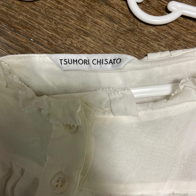 TSUMORI CHISATO(ツモリチサト)のツモリチサト白ブラウス半袖長袖 レディースのワンピース(ミニワンピース)の商品写真