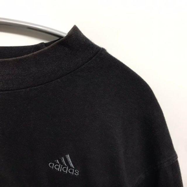 adidas(アディダス)のアディダス　モックネック　ロンT 長袖　Tシャツ　パフォーマンスロゴ　黒　L メンズのトップス(Tシャツ/カットソー(七分/長袖))の商品写真