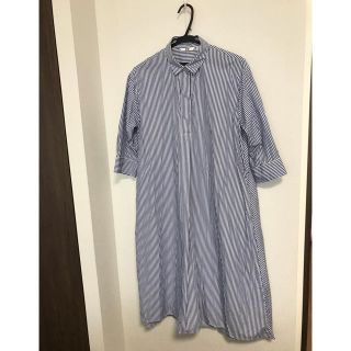 ユニクロ(UNIQLO)の【専用】UNIQLO★ストライプシャツワンピース(ロングワンピース/マキシワンピース)