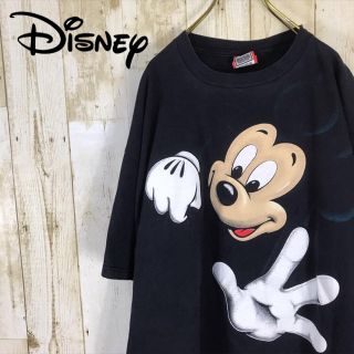 ディズニー(Disney)のDisney ディズニー Tシャツ カットソー  ビッグプリント アメリカ製(Tシャツ/カットソー(半袖/袖なし))