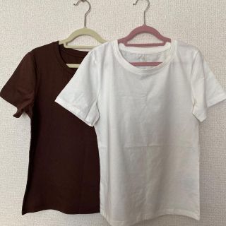 ★ レディース 半袖 シンプル無地 Tシャツ  size M  2色セット(Tシャツ(半袖/袖なし))