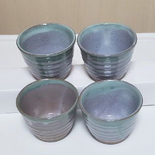 カラフル　湯呑み　4個セット(グラス/カップ)