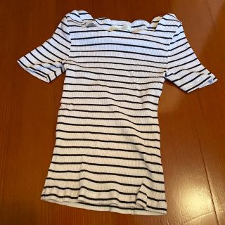 セシルマクビー(CECIL McBEE)のカットソーボーダー花びら襟　かわいい(Tシャツ/カットソー(半袖/袖なし))