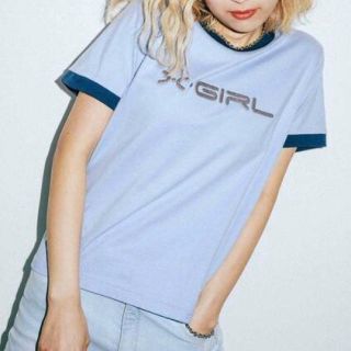 エックスガール(X-girl)のx-girl PLASTIC LOGO S/S RINGER TEE(Tシャツ(半袖/袖なし))